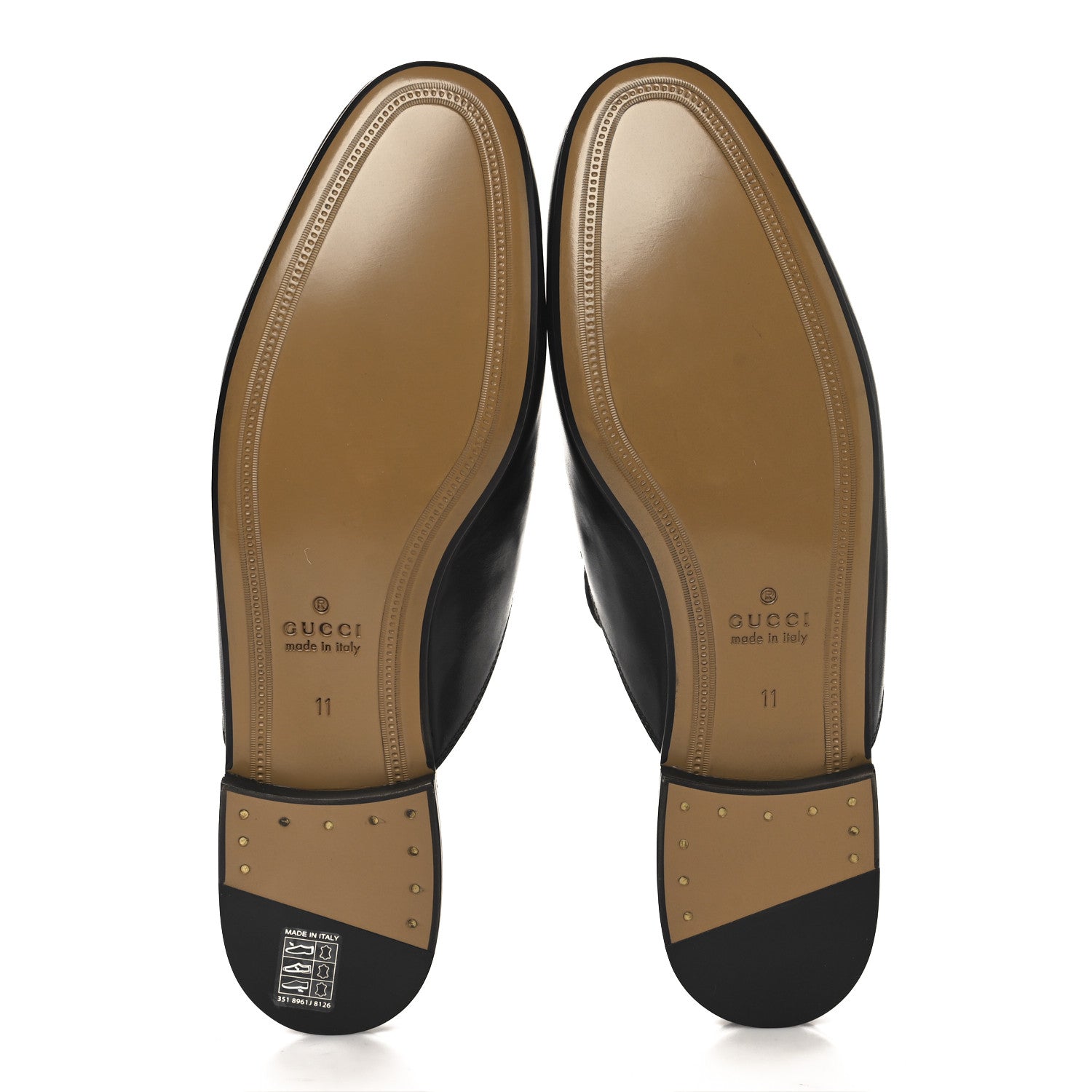 Gucci Calfskin Mens Princetown Slippers 11 Black 6 of 10