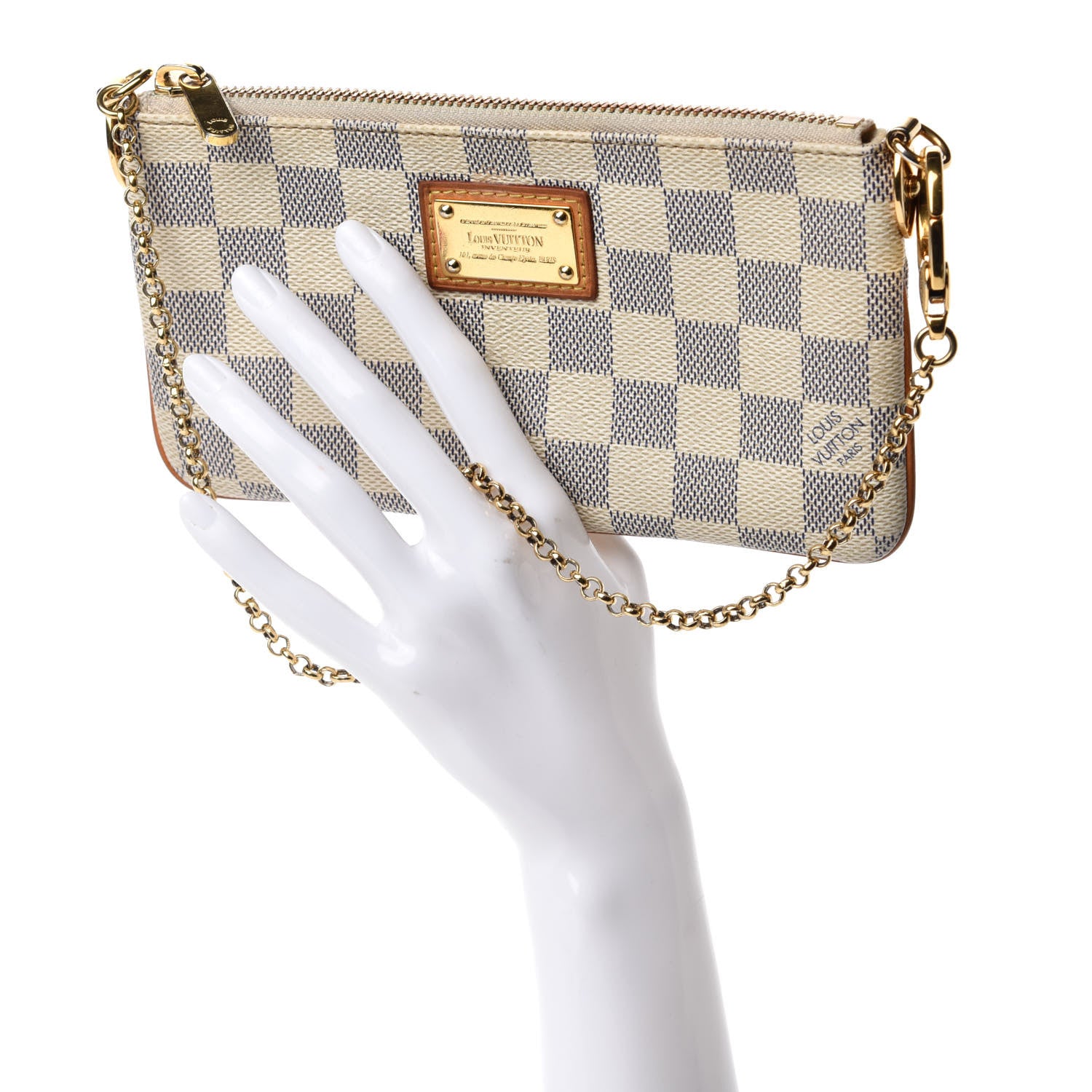 Louis Vuitton Damier Azur Pochette Milla MM 2 of 11