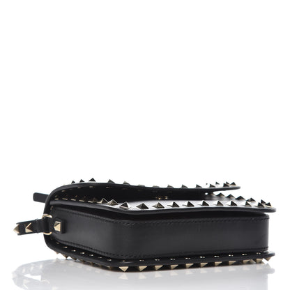 Valentino Garavani Vitello Rockstud Flap Crossbody Bag Black 4 of 8