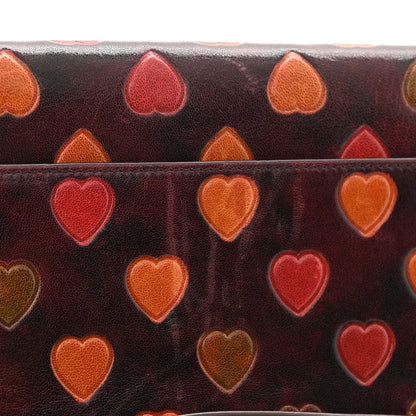 Saint Laurent Lambskin Heart Embossed Monogram Chain Wallet Vintage Cognac 10 of 10