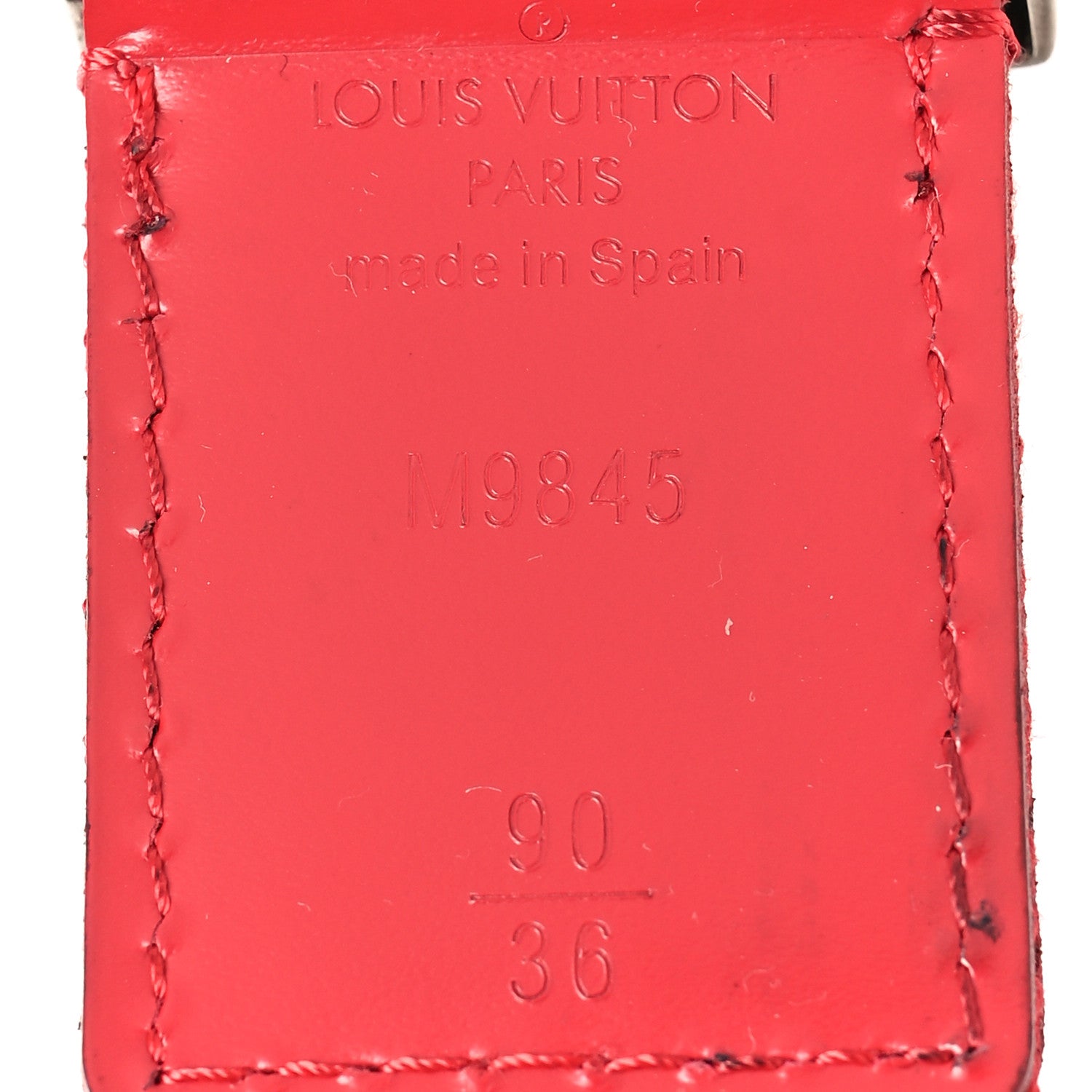 Louis Vuitton Bengale Inventeur Belt 90 36 Red 3 of 7