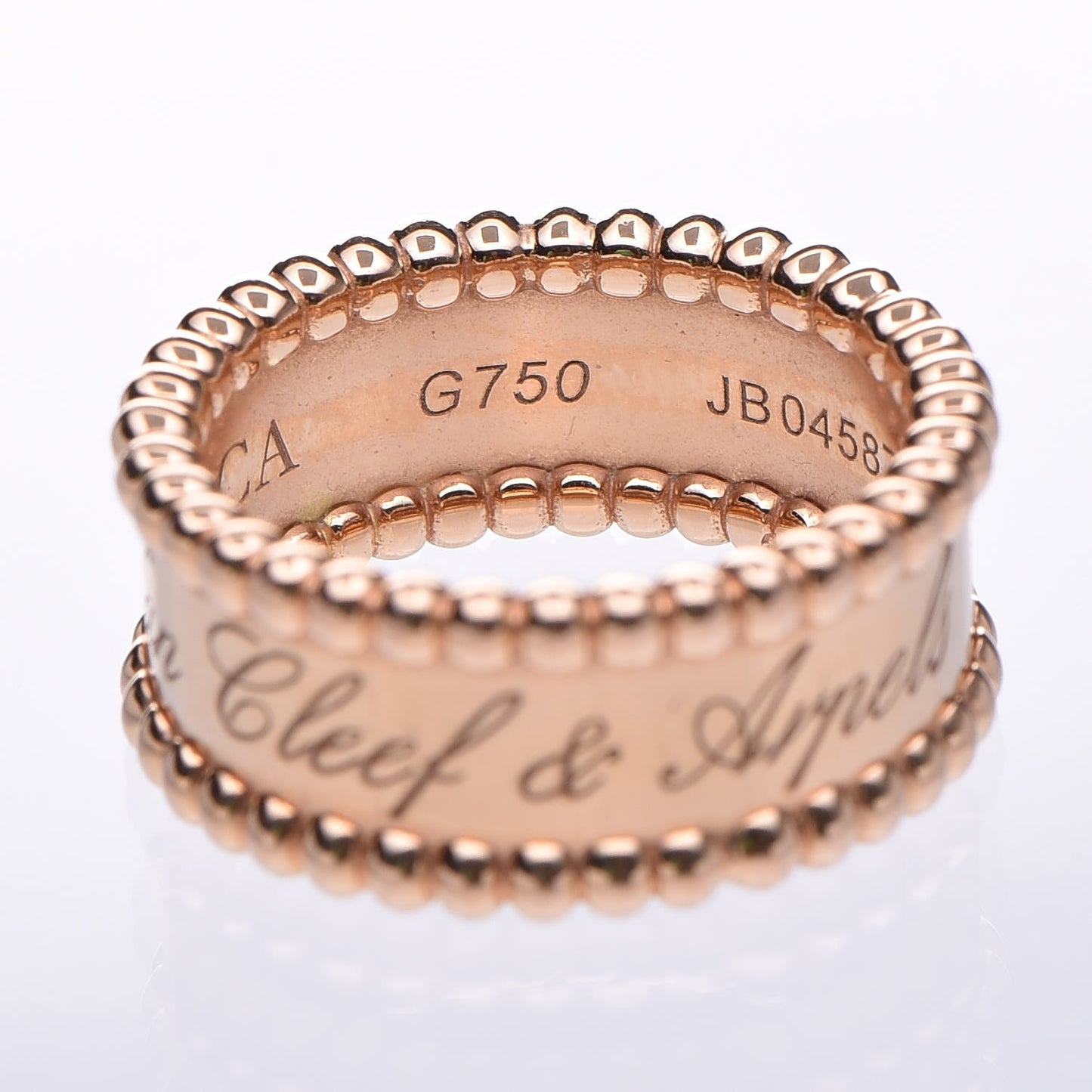18K Rose Gold Perlee Signature Ring 47 4