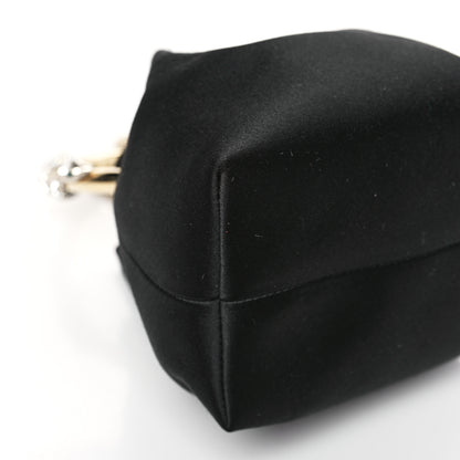 Jimmy Choo Satin Crystal Snake Embellished Bon Bon Bag Black 8 of 10