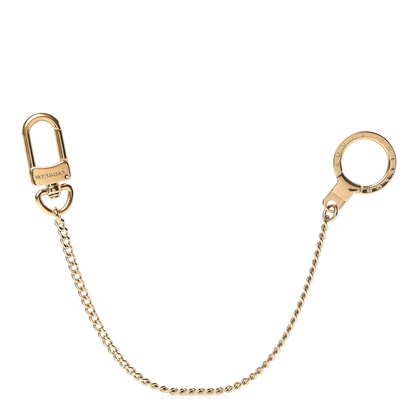 Metal Pochette Extender Key Ring Chain Gold