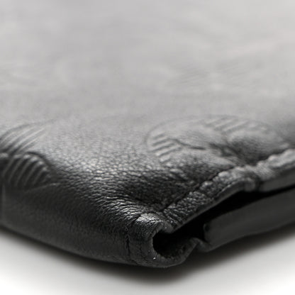 Louis Vuitton Calfskin Monogram Shadow Multiple Wallet Black 7 of 8