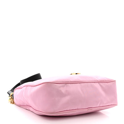 Versace Nylon Tribute Chain Crossbody Shoulder Bag Light Pink 4 of 10