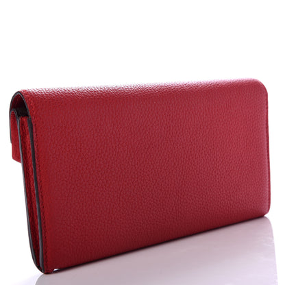 Louis Vuitton Calfskin Double V Wallet Rubis 3 of 8
