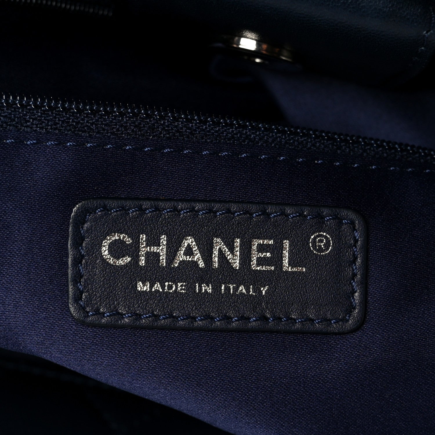 Chanel Lambskin Quilted Chanel 7 Large Tote Navy 6 of 10