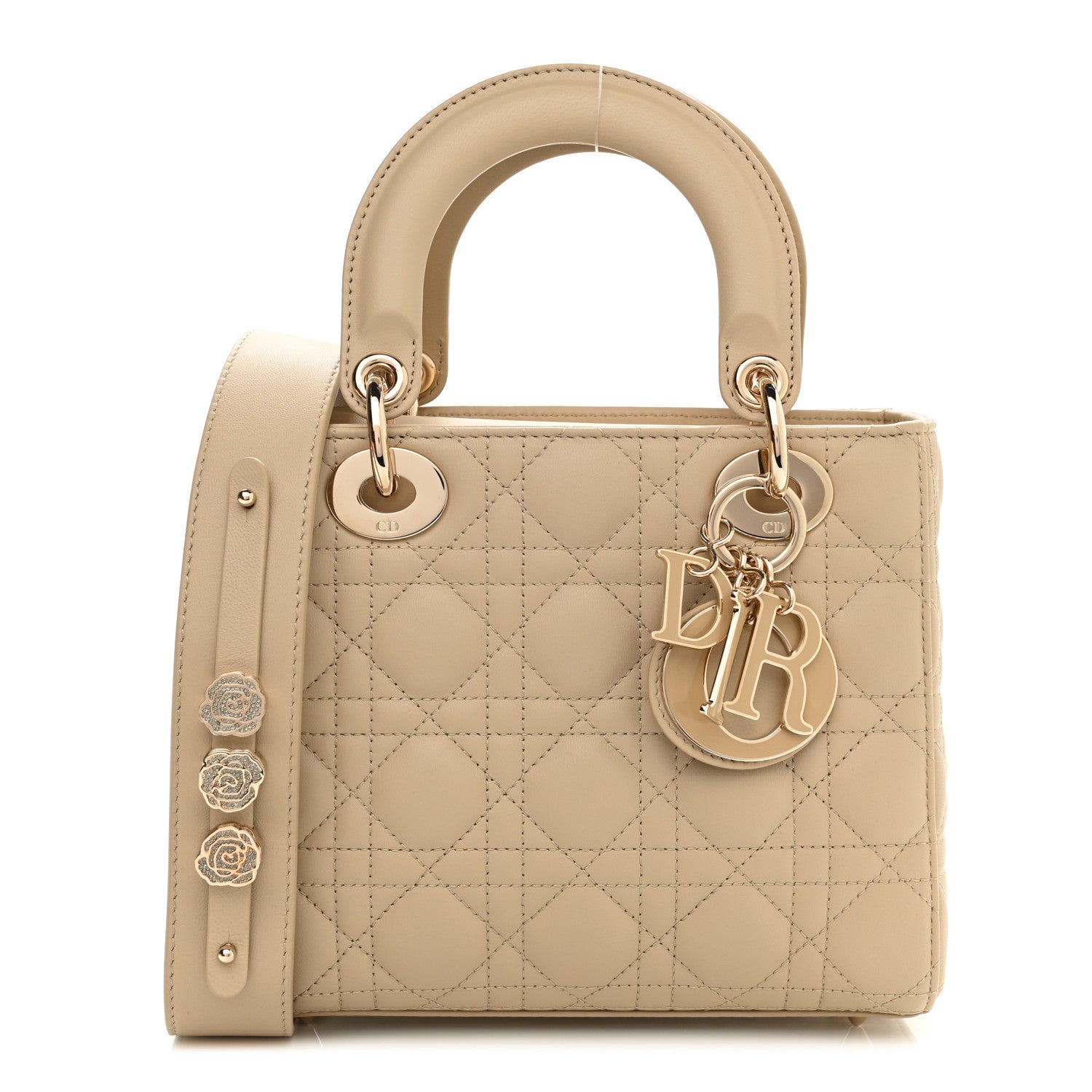 Christian Dior Lambskin Cannage Small My ABCDior Lady Dior Beige 2 of 19
