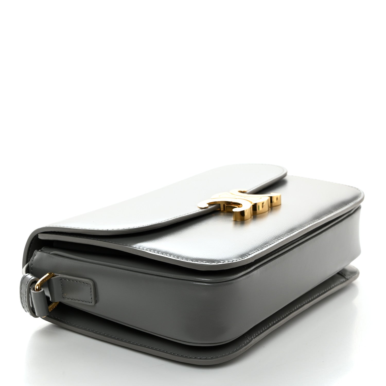 Celine Shiny Calfskin Medium Triomphe Pebble 3 of 10