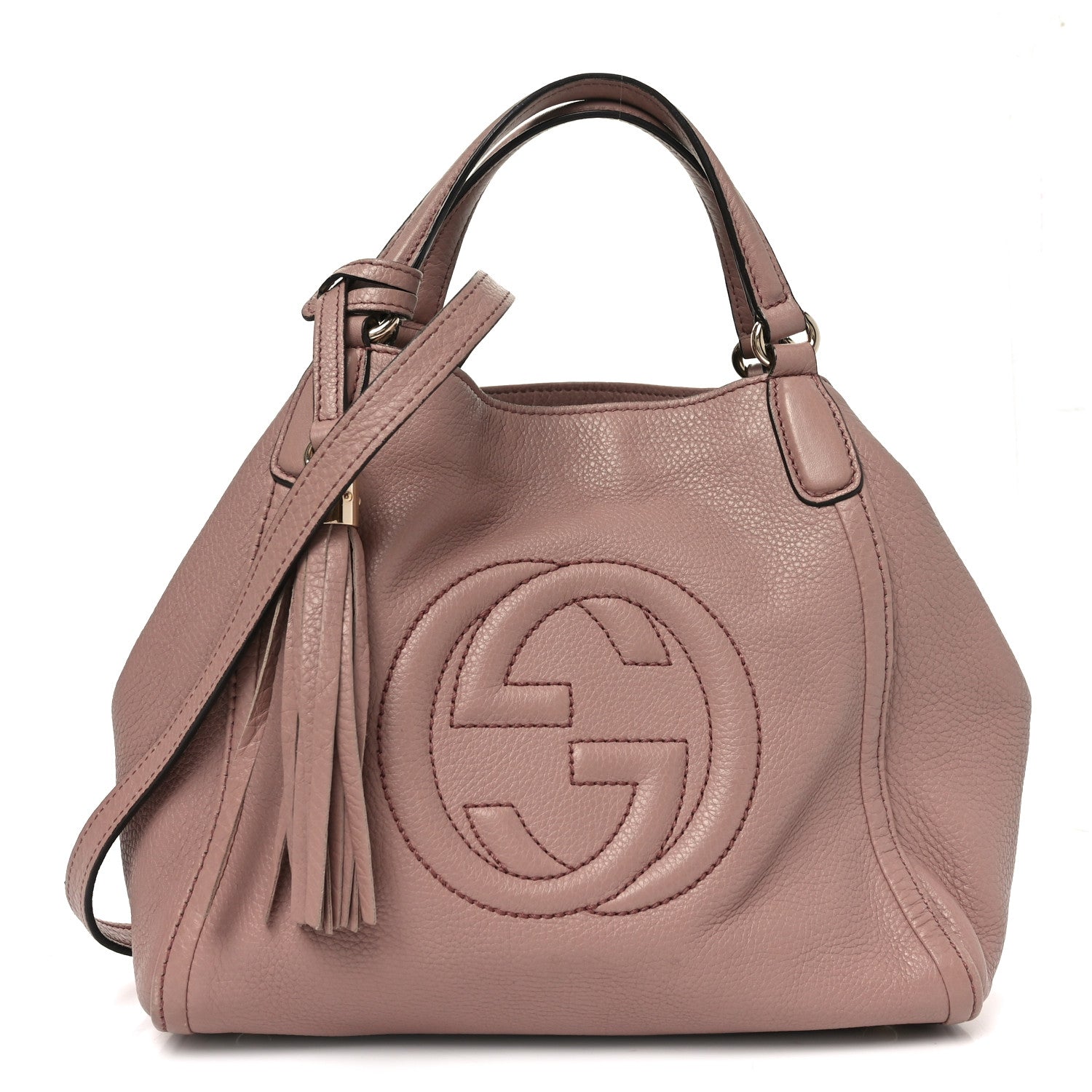 Gucci Pebbled Calfskin Small Soho Shoulder Bag Light Pink 1 of 12