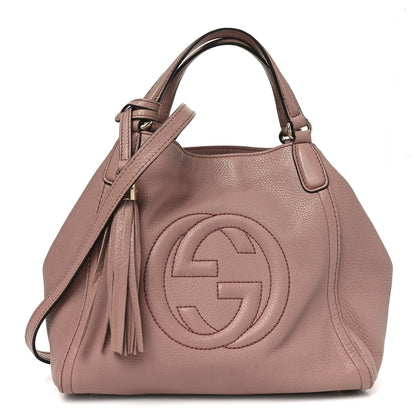 Gucci Pebbled Calfskin Small Soho Shoulder Bag Light Pink 1 of 12