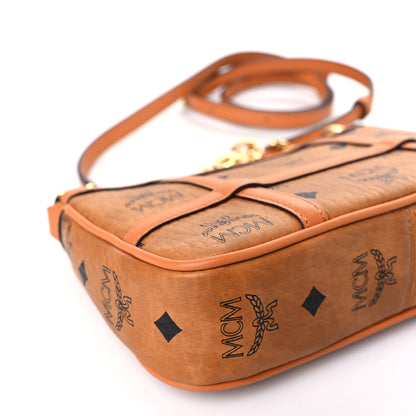 MCM Visetos Nappa Mini Delmy Chain Shoulder Bag Cognac 8 of 9