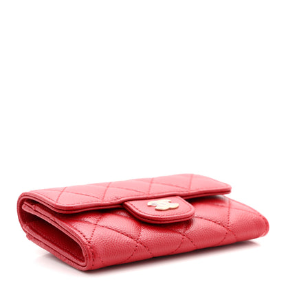 Chanel Caviar Quilted Flap Card Holder Wallet Red 4 of 8