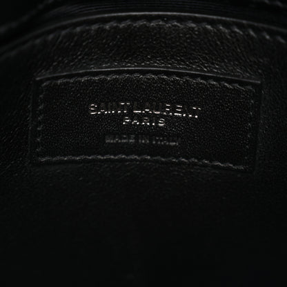 Saint Laurent Calfskin Y Quilted Monogram Monochrome Small Loulou Chain Satchel Black 6 of 10