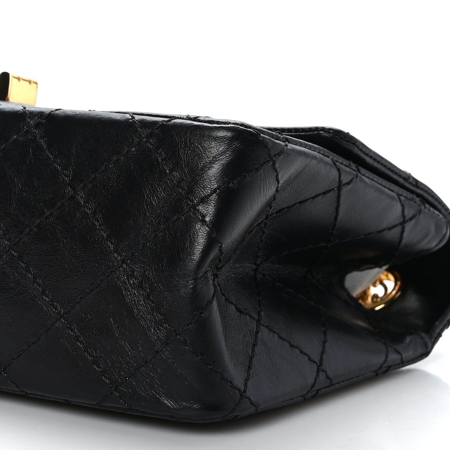 Chanel Aged Calfskin Quilted 2.55 Reissue Mini Flap Black 9 of 9