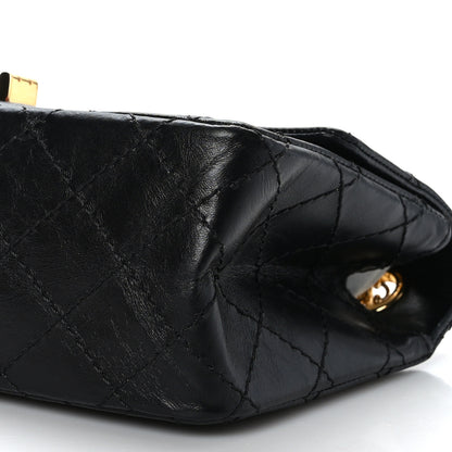Chanel Aged Calfskin Quilted 2.55 Reissue Mini Flap Black 9 of 9