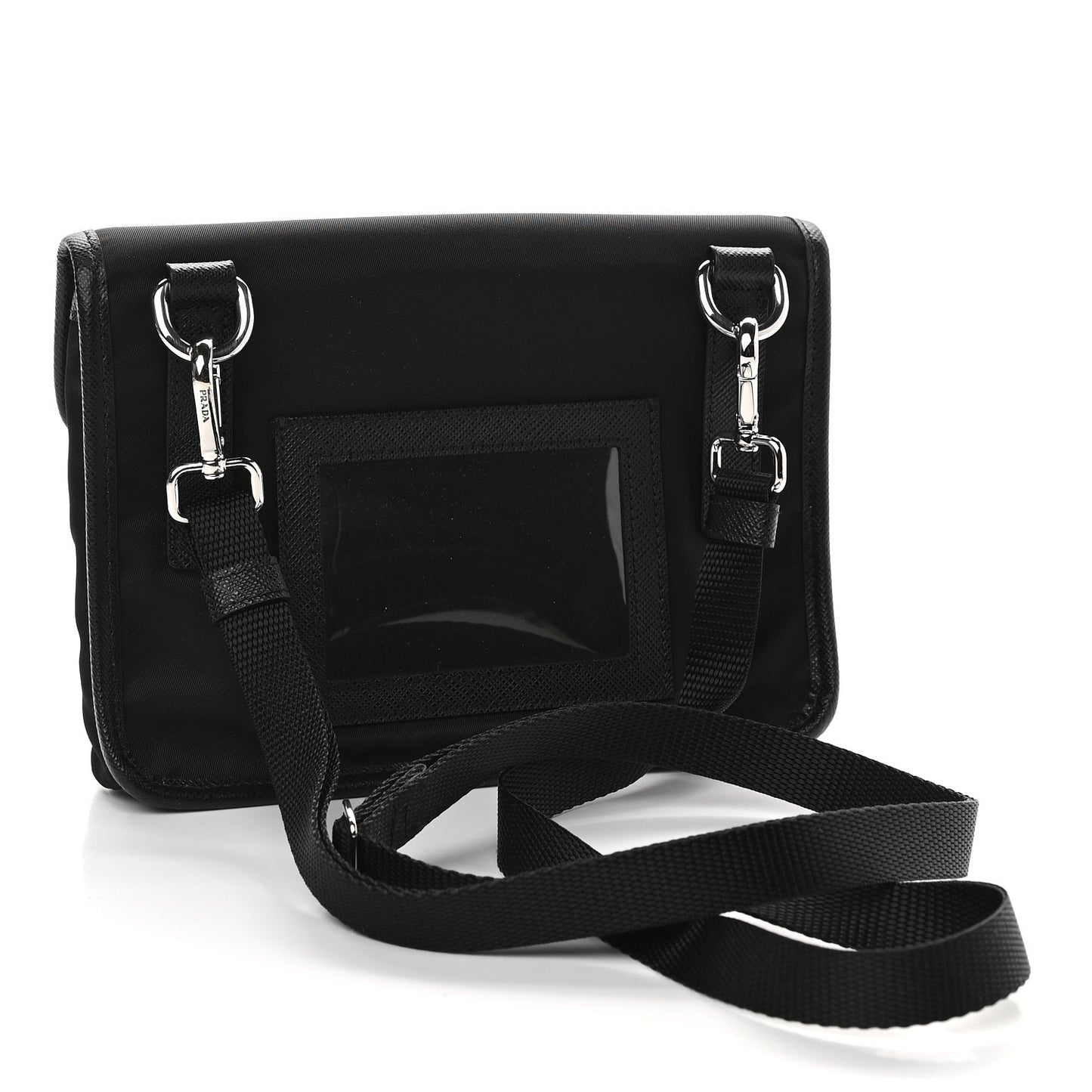 Re-Nylon Saffiano Smartphone Case Crossbody Black