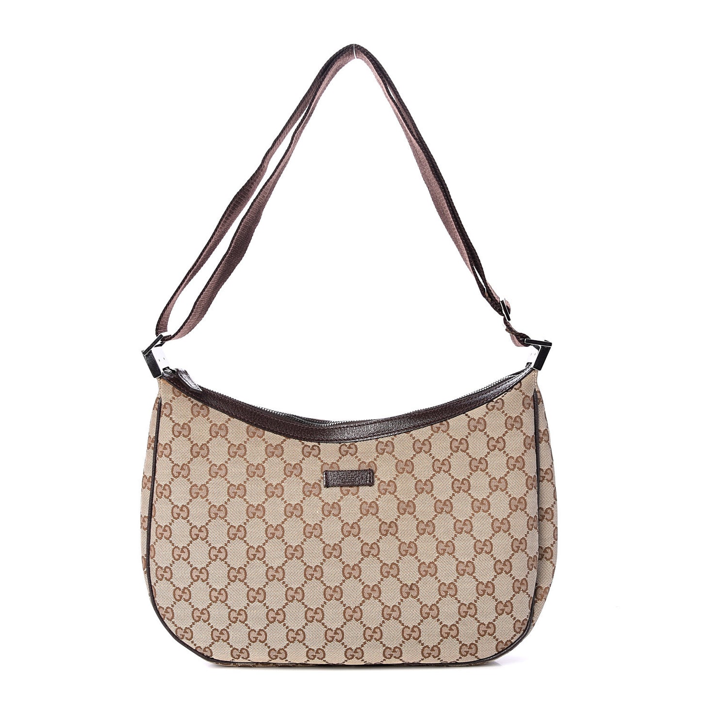 Monogram Medium Half Moon Hobo Dark Brown