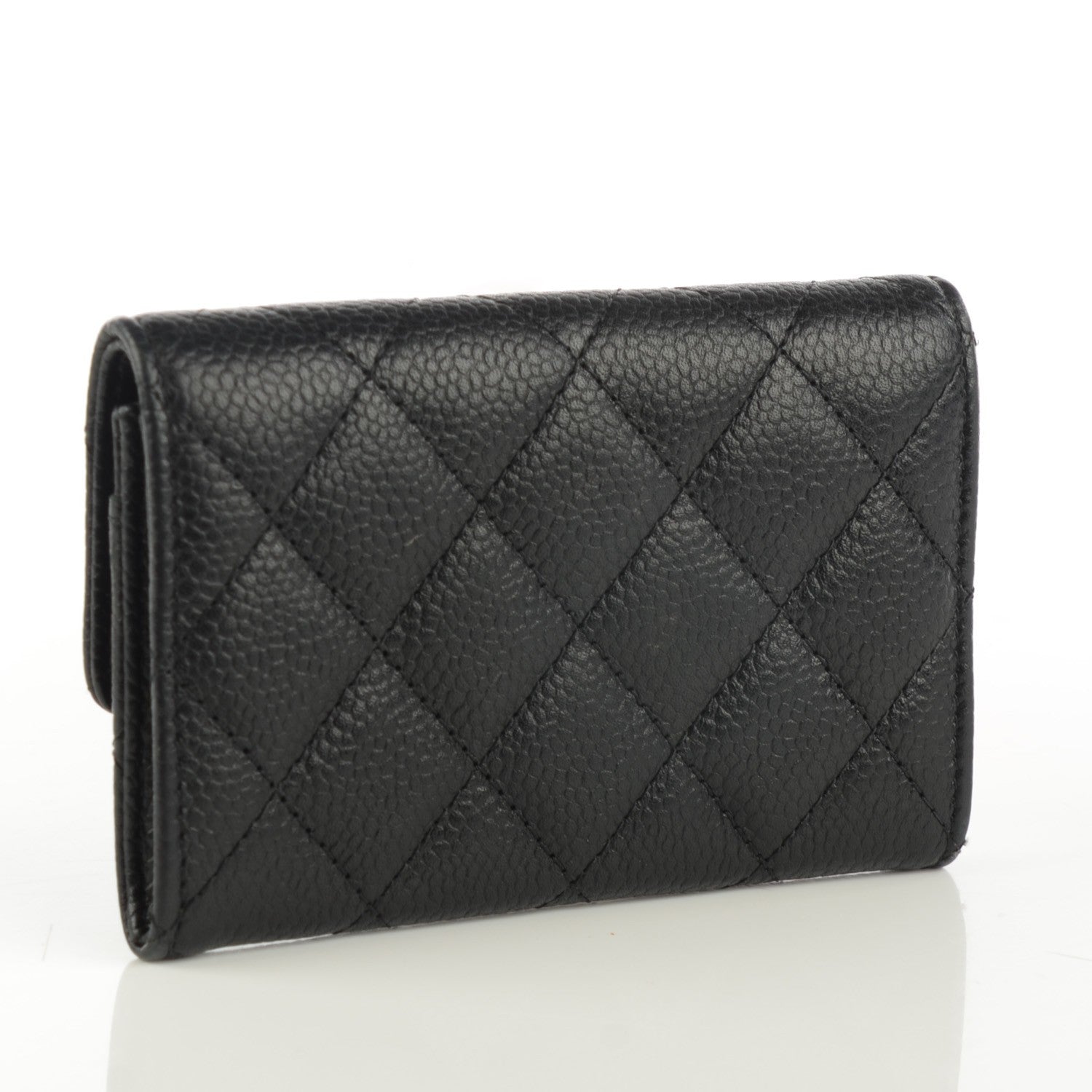 Chanel Caviar Quilted Flap Card Holder Black 3 of 8