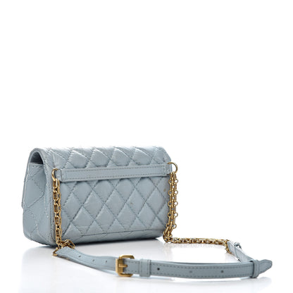 Chanel Aged Calfskin Quilted 2.55 Reissue Chain Waist Bag Light Blue 3 of 14