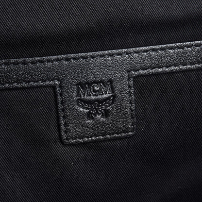 MCM Calfskin Ottomar Monogram Duke Backpack Black 6 of 8