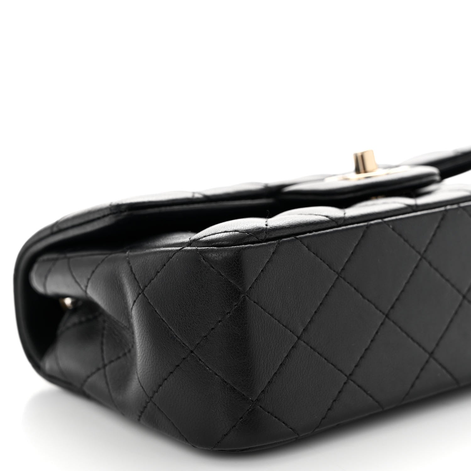 Chanel Lambskin Quilted Mini Rectangular Flap Black 8 of 9