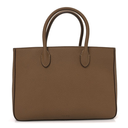 The Row Grained Calfskin Small Day Luxe Tote Sandpit 1 of 10