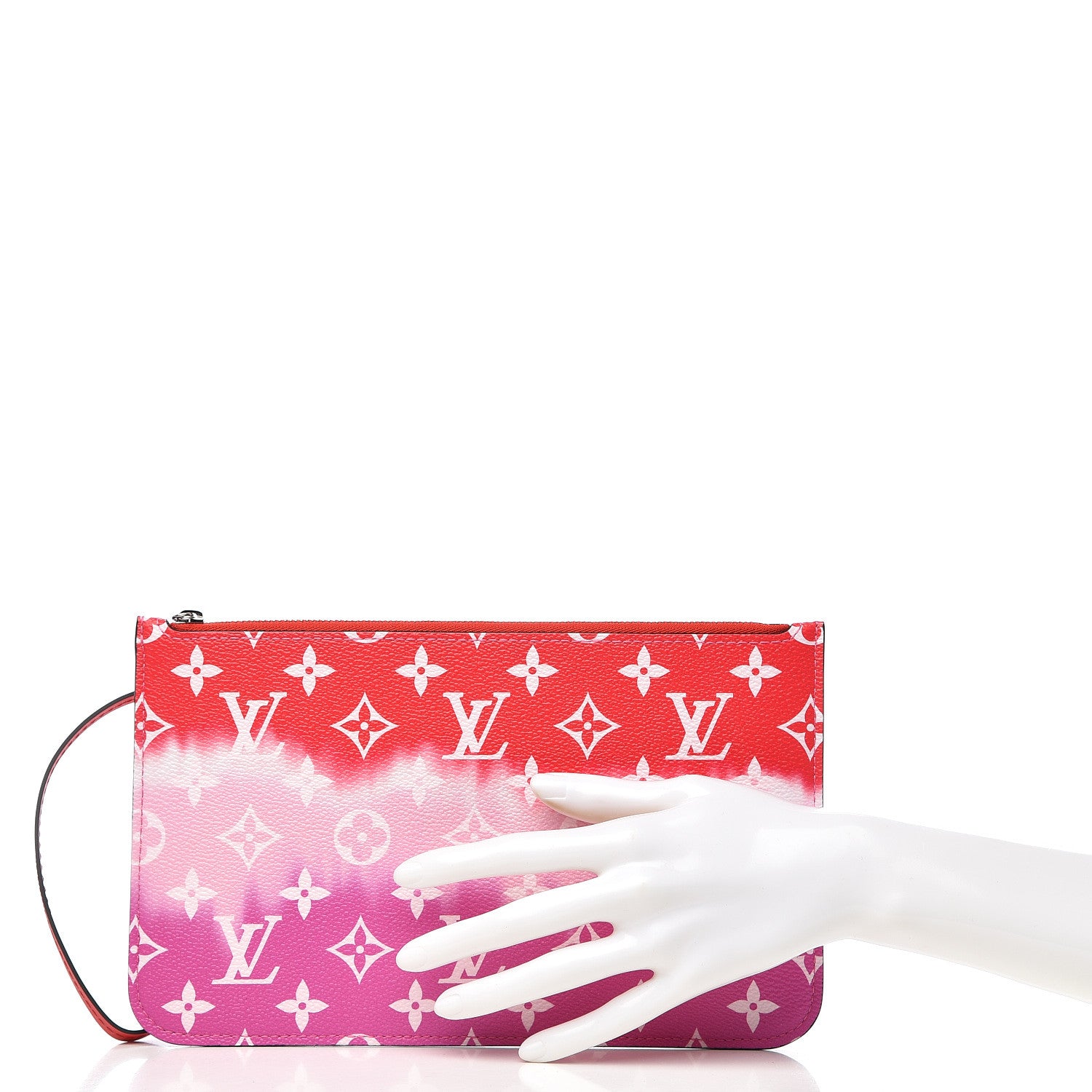 Louis Vuitton Monogram Escale Neverfull MM GM Pochette Rouge 2 of 8