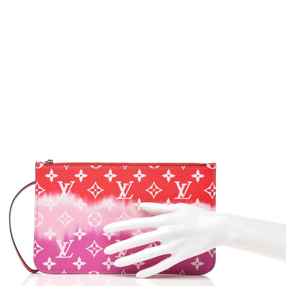 Louis Vuitton Monogram Escale Neverfull MM GM Pochette Rouge 2 of 8