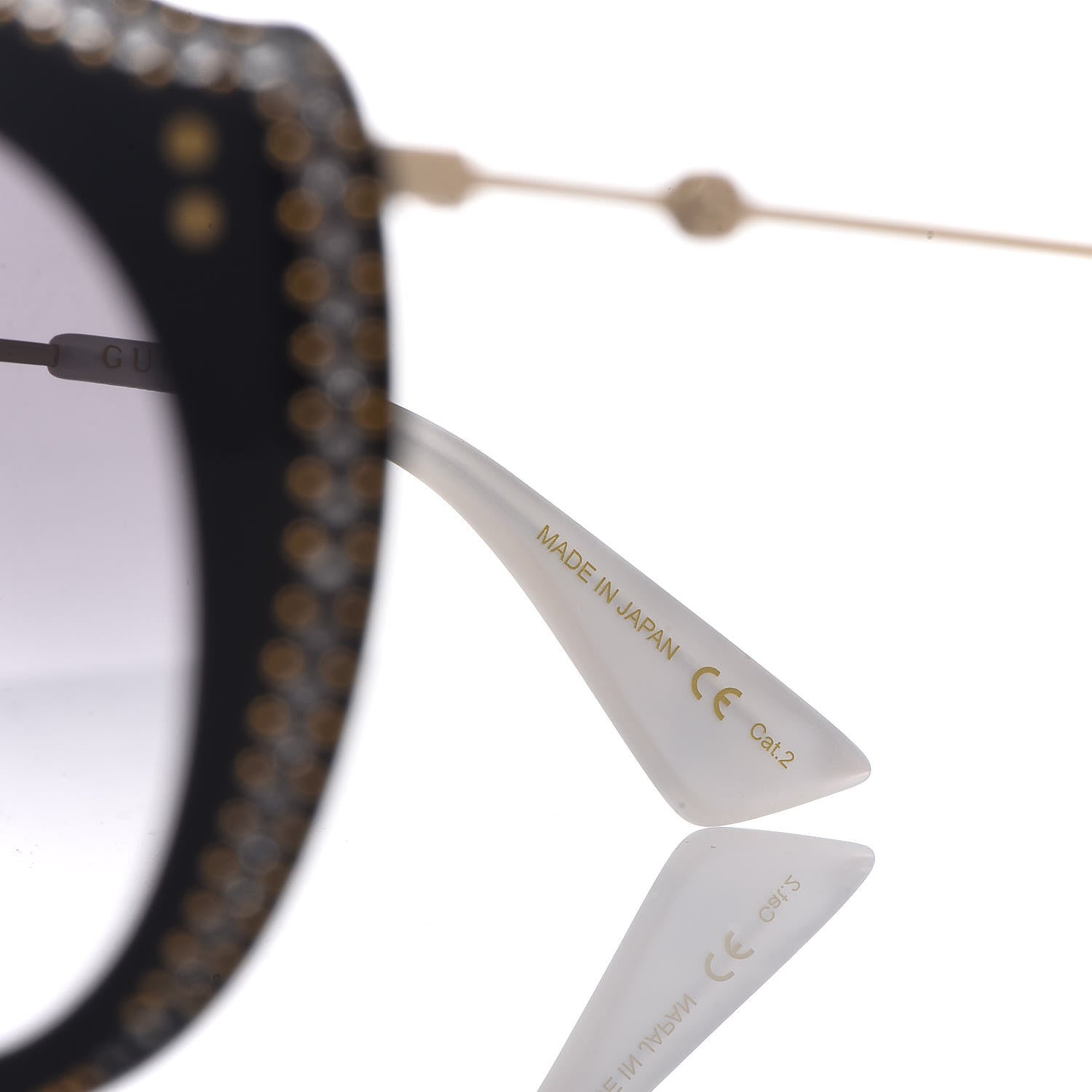 Gucci Crystal Cat Eye GG0214S Sunglasses Black 5 of 8