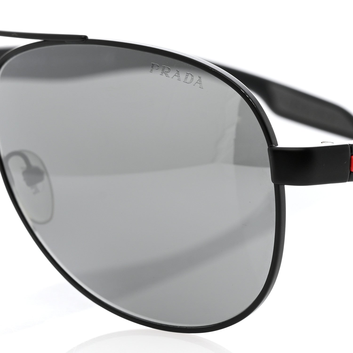 Prada Aviator Sunglasses SPS 53P Black 7 of 8