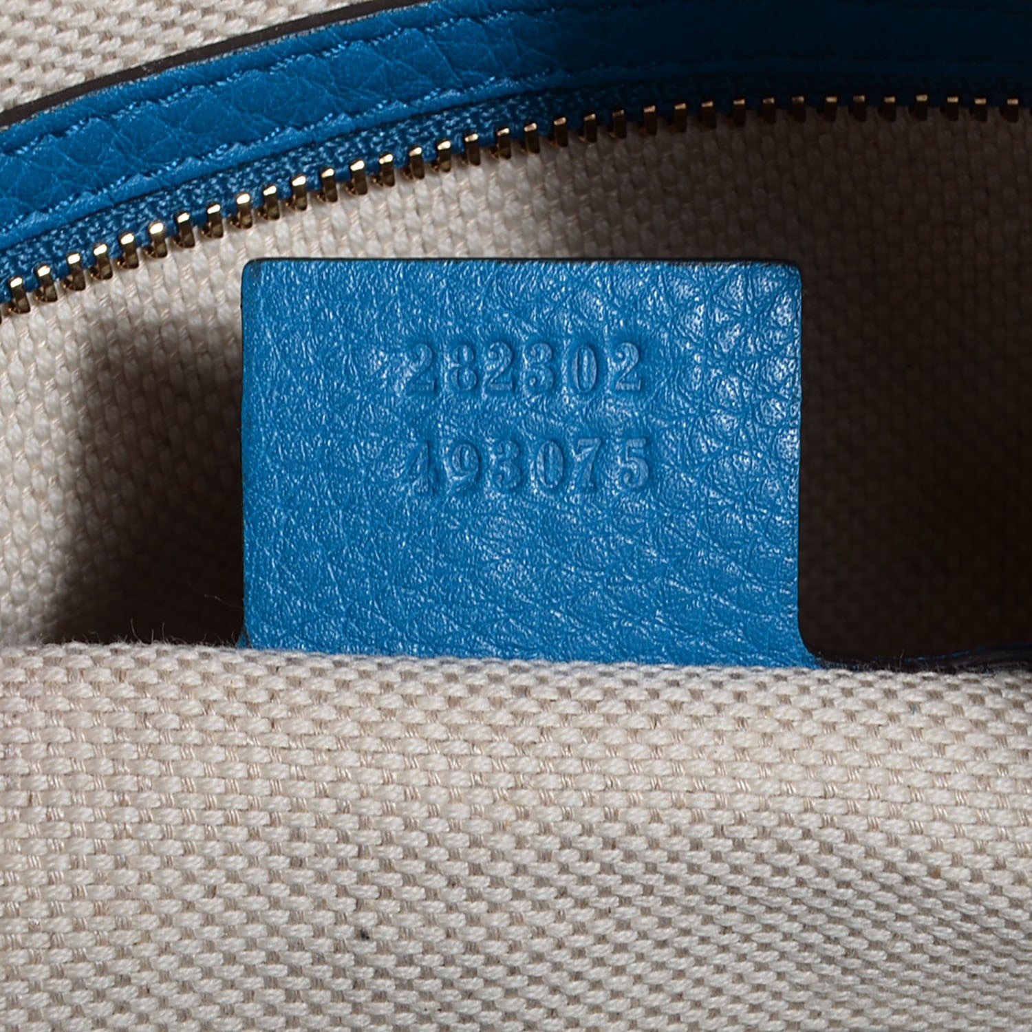 Gucci Calfskin Medium Soho Boston Riviera Blue 7 of 9
