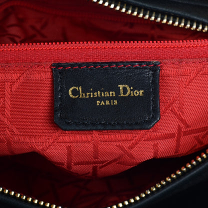 Christian Dior Lambskin Cannage Medium Lady Dior Black 8 of 9