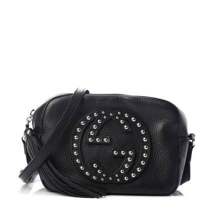 Gucci Pebbled Calfskin Studded Small Soho Disco Bag Black 1 of 10