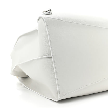 Balenciaga Grained Calfskin Neo Classic Silver Hardware Large Top Handle Bag White 9 of 15