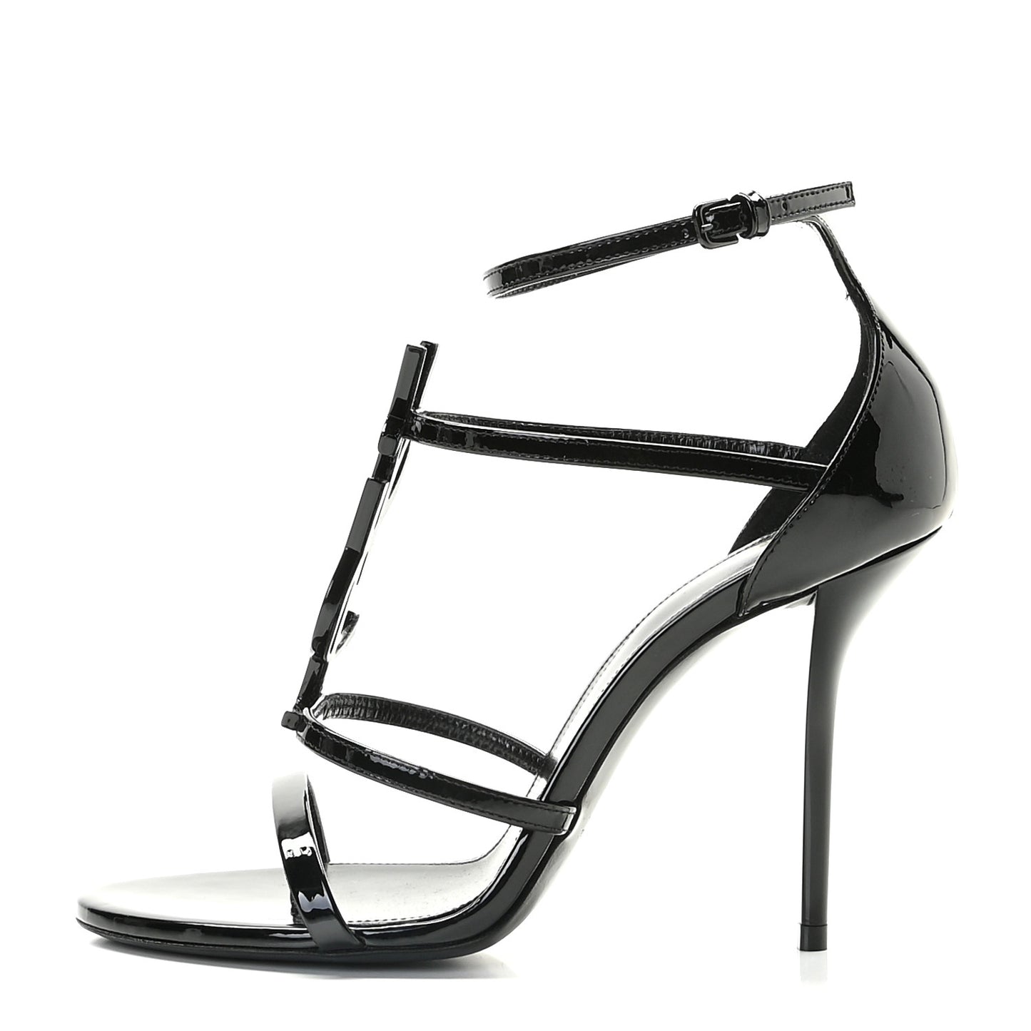 Patent Cassandra 100 Ankle Strap Sandals 36 Black