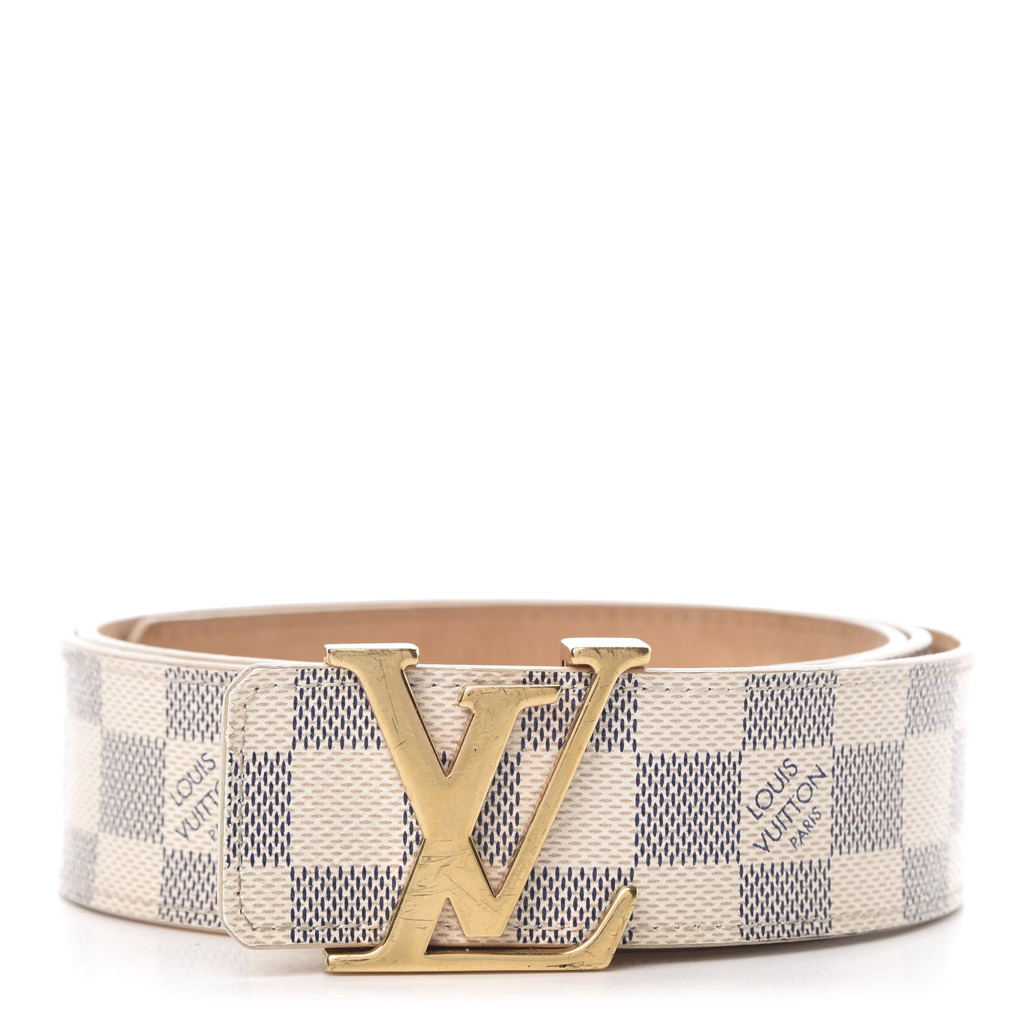 Louis Vuitton Damier Azur LV Initiales Belt 95 38 1 of 10