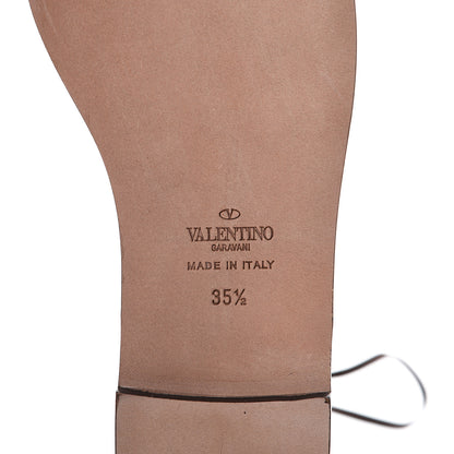 Valentino Garavani Calfskin Rockstud Rolling Gladiator Sandals 35.5 Cacao 6 of 8