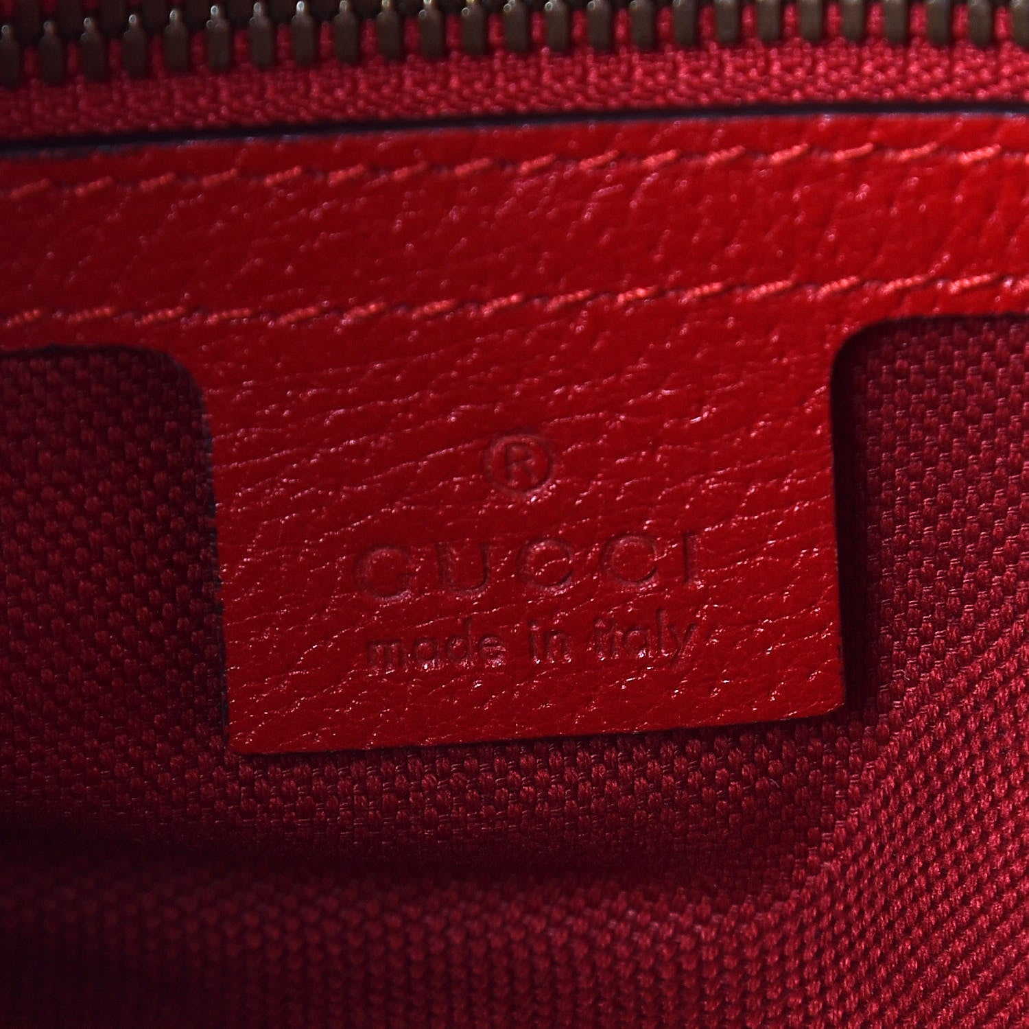 Gucci Canvas Logo Sylvie Stripe Drawstring Backpack Red 9 of 10