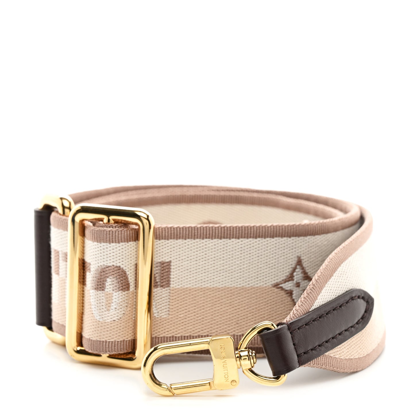 Jacquard Speedy Bandouliere 20 Shoulder Strap Beige Brown