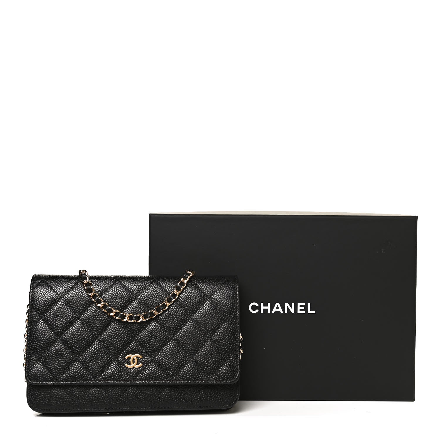 Chanel Caviar Quilted Wallet On Chain WOC Black 10 of 10