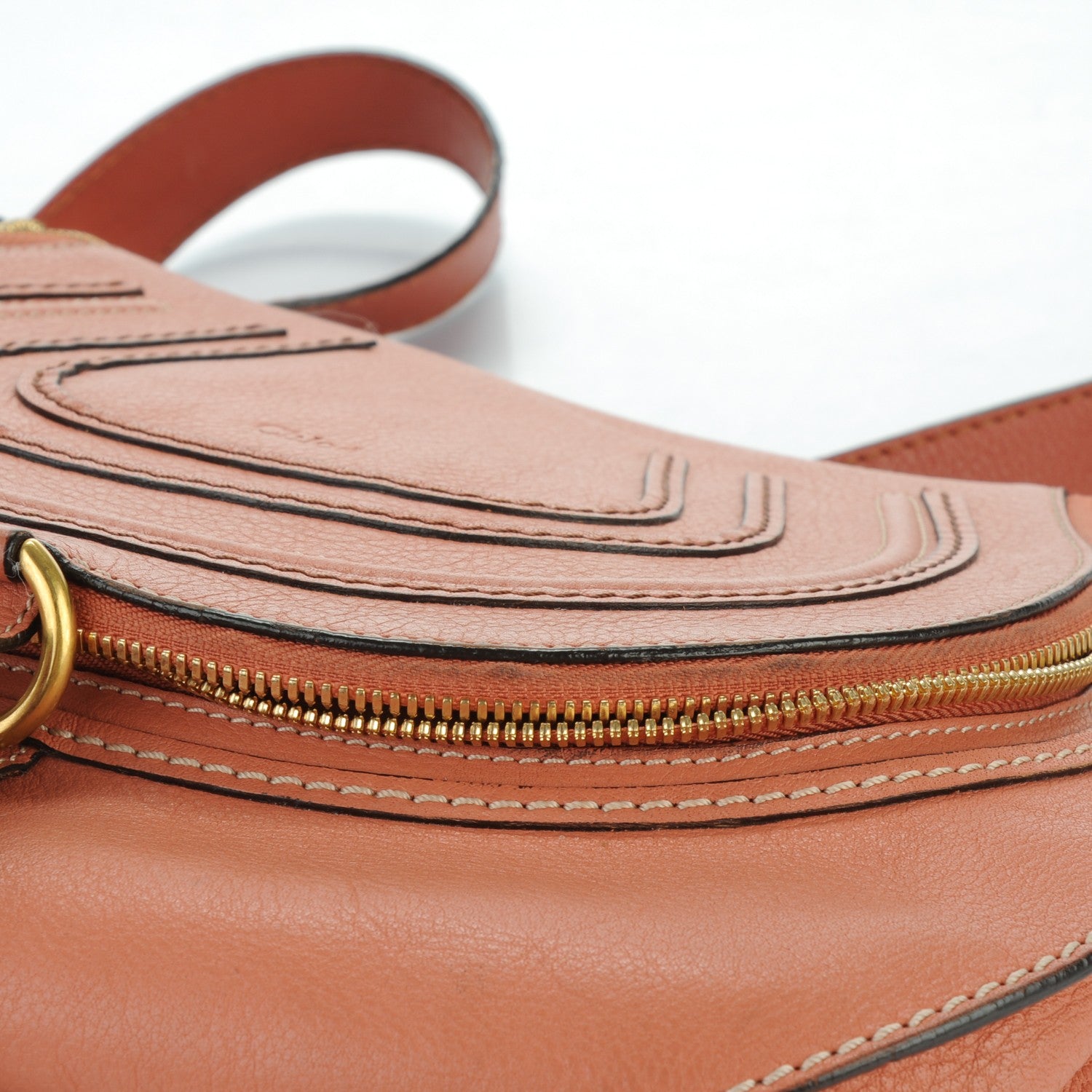 Chloe Calfskin Medium Marcie Crossbody Bag Coral 9 of 11