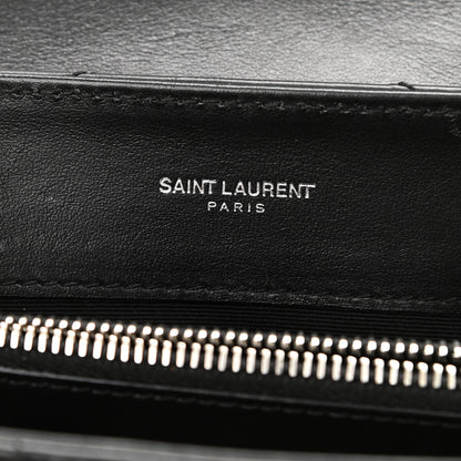 Saint Laurent Calfskin Y Quilted Monogram Small Loulou Chain Satchel Black 6 of 9