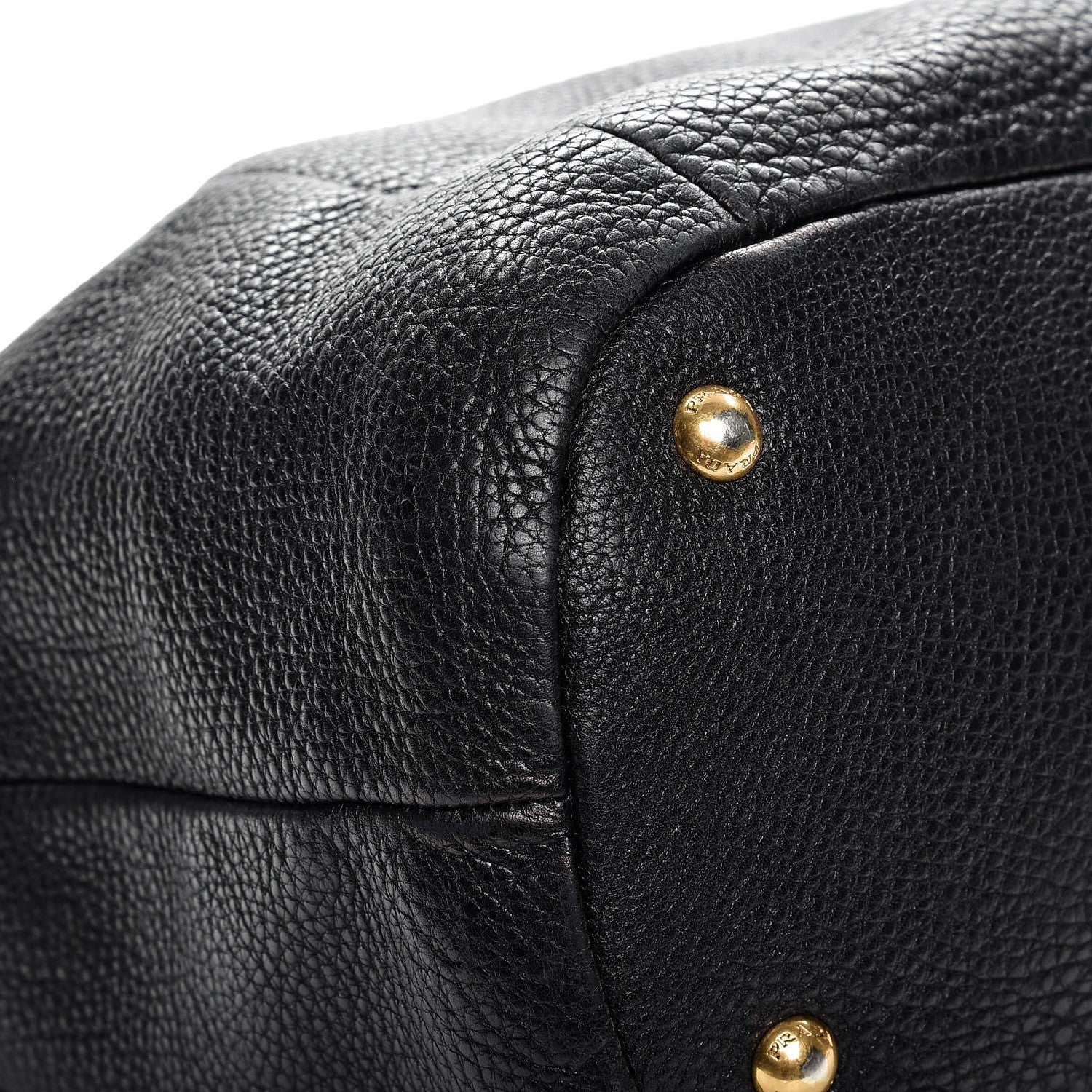 Prada Deerskin Shoulder Bag Black 10 of 15