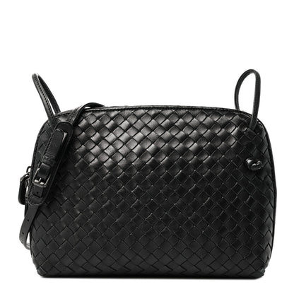 Bottega Veneta Nappa Intrecciato Nodini Crossbody Messenger Black 1 of 14