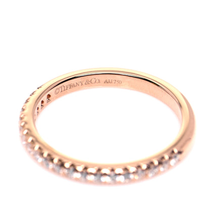 Tiffany 18K Rose Gold Diamond Soleste Half Eternity Band Ring 47 4 4 of 5
