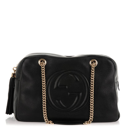 Gucci Pebbled Calfskin Medium Soho Bowler Black 1 of 7