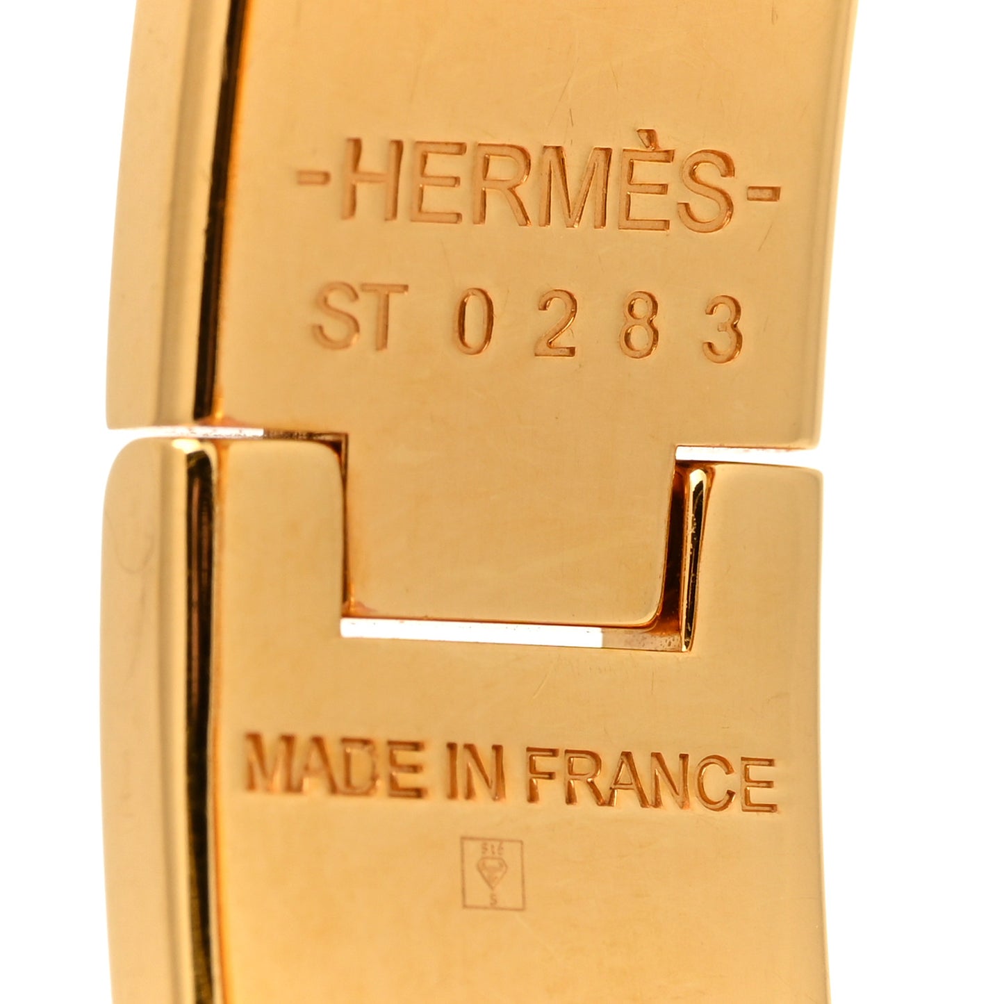 Enamel Narrow Clic Clac H Bracelet PM White