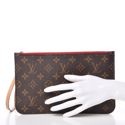 Louis Vuitton Monogram Neverfull MM GM Pochette Cherry 2 of 9